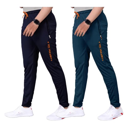 75% OFF on Pinkmint Men Combo Track Pant with Lycra Elastic Jogger Suitable for Active Wear, Jogger Yoga Wear, Sports (Pack of 2)