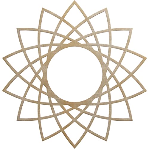 Image of Ekena Millwork 24 inchOD x 9 1 /4 inchID x 3 /8 inchT Eleanor Wood Fretwork Pierced Ceiling Medallion, Birch