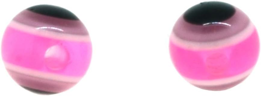 Mandala Crafts 8mm Round Turkish Greek Pink Jewelry Making Evil Eye Beads image 3