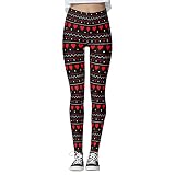 Generic Legging Femme Taille Haute Imprimé Cœur, Casual Femmes Skinny Imprimé Cœur Stretch Pantalon de Jegging Slim Leggings Jeans Combinaisons Pantalon Collants