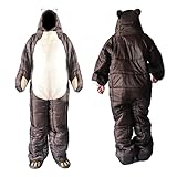 JOTOUCH Wearable Sleeping Bag 3 Season Bear-Shaped Sleeping Bag Camping Adults Full Body Sleep Pouch for Camping,Traveling, Hammocks, Hiking, Backpacking, Lounging(XL)