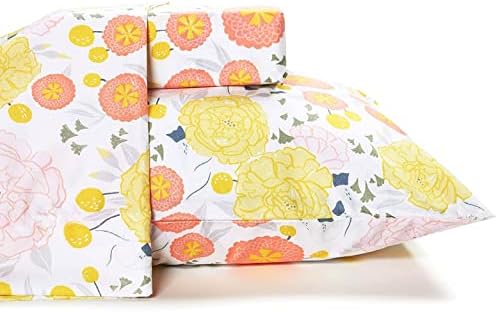 Where The Polka Dots Roam Light Floral Bedsheets Twin Size, Super Soft Wrinkle Resistant Bedding Set for Boho Room Décor, Premium Floral White Twin Bed Sheets for Girls, Teens and Master Bedrooms