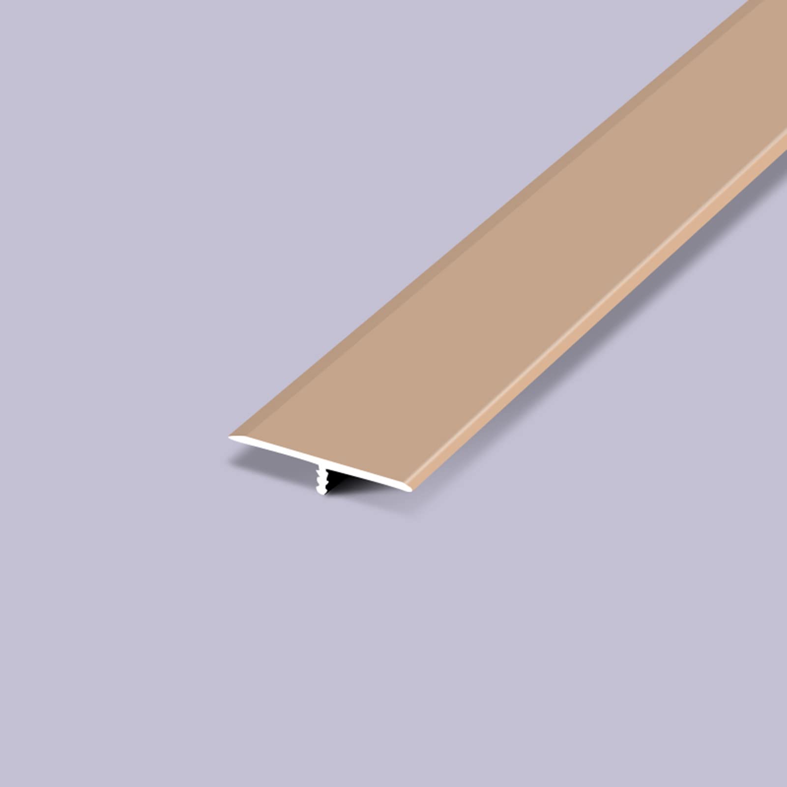 Doorway Tile to Wood/Carpet to Rubber,105cm/115cm/125cm/135cm/ Thresholds Transition Strip, T Molding Self Adhesive Floor Cover Strip(Gold,90cm/35.4in)