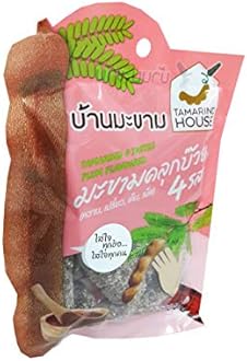 2 Packs of Tamarind 4 Tastes - Plum Flavoured, Sweet, Sour, Salty, Spicy. Selected premium Delicious fruit snack by Tamarind House Brand, Thailand. (90 g./pack)