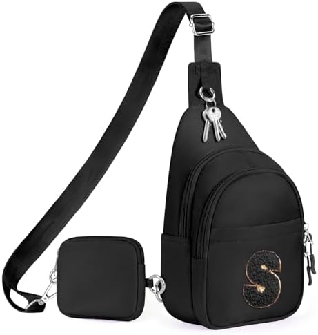 Initial Fanny Pack for Teen Girls Cute Crossbody Bag Sling Purse Personalized Gifts for Teen Girls Kids 6-14 Years Old