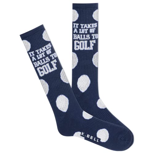 K. Bell Men's Fun Sports & Outdoors Crew Socks - 1 Pairs - Cool & Funny Novelty Gifts