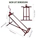 KhunSqunolp Riding Mower Lift,890 Lbs Capacity Lawn Mower Lift Jack with Manual Handle and Power Tool Extension Handle,Foldable Design,Ride on Lawn Mower Lift for Lawn Mowers and Garden Tractors, Red