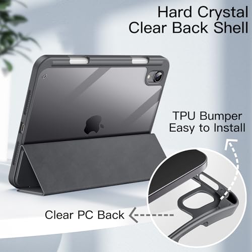 JETech Case for iPad mini (A17 Pro, 2024 Model, 7th Generation) / mini 6 (2021 Model, 6th Generation) with Pencil Holder - Image 3
