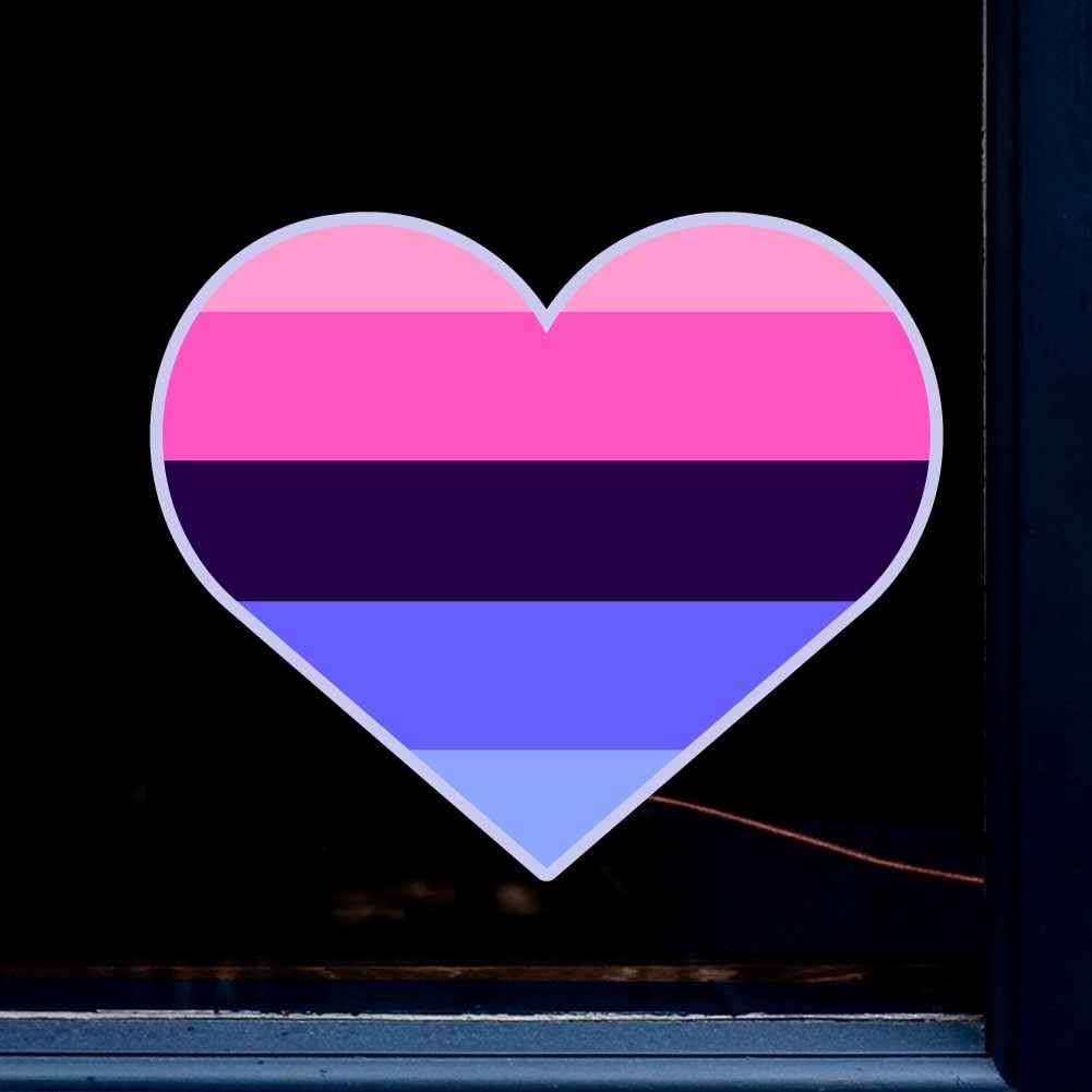 Amazon.com: Omnisexual Heart LGBTQIA+ Pride Flag 6 Inch