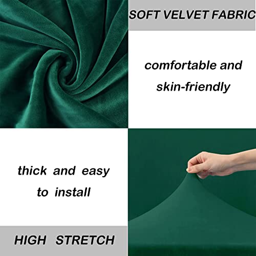 Henbula Stretch Sofa Slipcovers, Thick Velvet Sofa Covers For 3 Cushion Couch Soft Couch Cover Furniture Protector For Kids Pets thumb #2