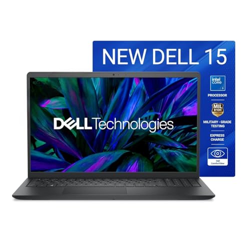 Dell 15 Laptop, 14th Gen Intel Core 3 100U Processor, 8GB, 512GB, Intel UHD Graphics Graphics, 15.6' FHD 120Hz IPS 250 nit Display, 12 Months Mcafee,...