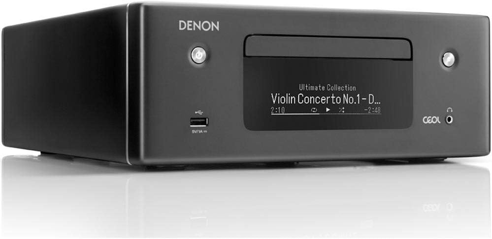 DenonCEOL-N10 Audio Receiver with CD Player, HiFi Amplifier for TV Sound, Bluetooth, 2x Optical Input, Google Assistant/Siri/Alexa Compatible, Music Streaming, HEOS Multiroom - Black