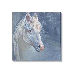 Stupell Industries Gentle Gray Horse Painting Canvas Wall Art Design by Sue Schlabach