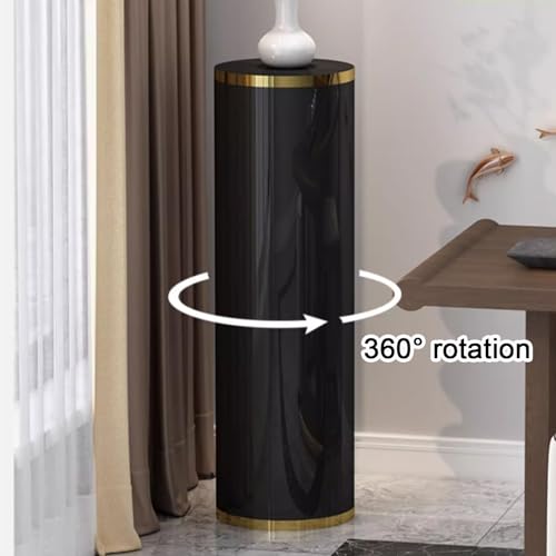 Étagère à chaussures rotative haut de gamme design noir 360 degrés ronde