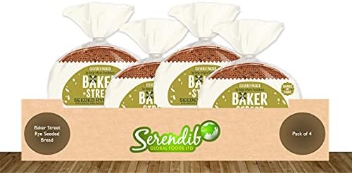 Baker Street Rye Seeded Bread | Pack of 4 | 500g each | Cleverly Packed for Long Life Freshness | Pre-Sliced