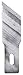 Excel Blades #19A Angled Wood Chisel Blade, 1/2 Inch, American Made Replacement Hobby Blades, 5 Pack