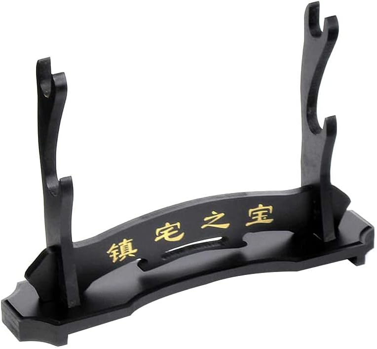 Black Mount Samurai Sword Bracket for Katana Wakizashi Tanto Display Stand,Double Layer