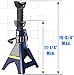 TCE Jack Stands 3 Ton with Double Locking, 11.2-16.7 inch Adjustable Height for Lifting UTV/ATV, Cars, 6000 lb Capacity, 1 Pair
