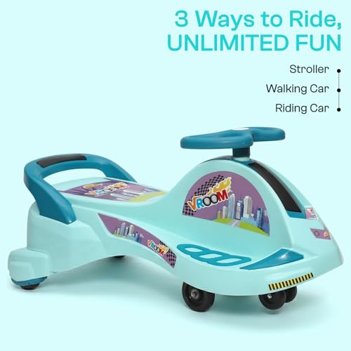 Image of Toyzone Vroom Magic Car | Kids Swing Car,Twister Ride On | No Battery, No Pedal | Safe & Sturdy | Indoor & Outdoor Push Ride on for Kids | 2-10 Years, 50 Kg Capacity