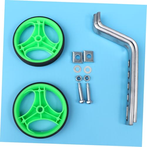 Ruedas de entrenamiento para bicicleta ibasenice con soporte verde, estabilizadores auxiliares silenciosos y con luces intermitentes, para bicicletas de 12 a 20 pulgadas, accesorios para bicicletas para niños miniatura 7