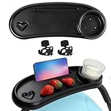 agctrler Tablett Für Kinderwagen, Universelle Snack Tray for Prams, 360 Grad drehbarer 3-in-1 Abnehmbarer Getränkehalter, Snacktablett für Kinderwagen, Mit Snack Tablett Kinderwagen