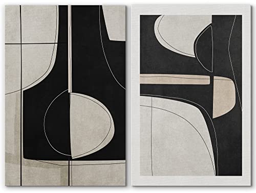 SIGNWIN Canvas Print Wall Art Set Vintage 1960s Mid-Century Collage