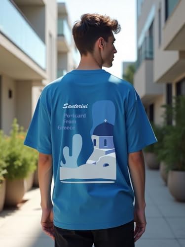 Image of Nobero Men's Oversized Graphic T-Shirt for Men | Soft Cotton | Drop Shoulder Relaxed Fit | Printed Casual Tshirt for Men