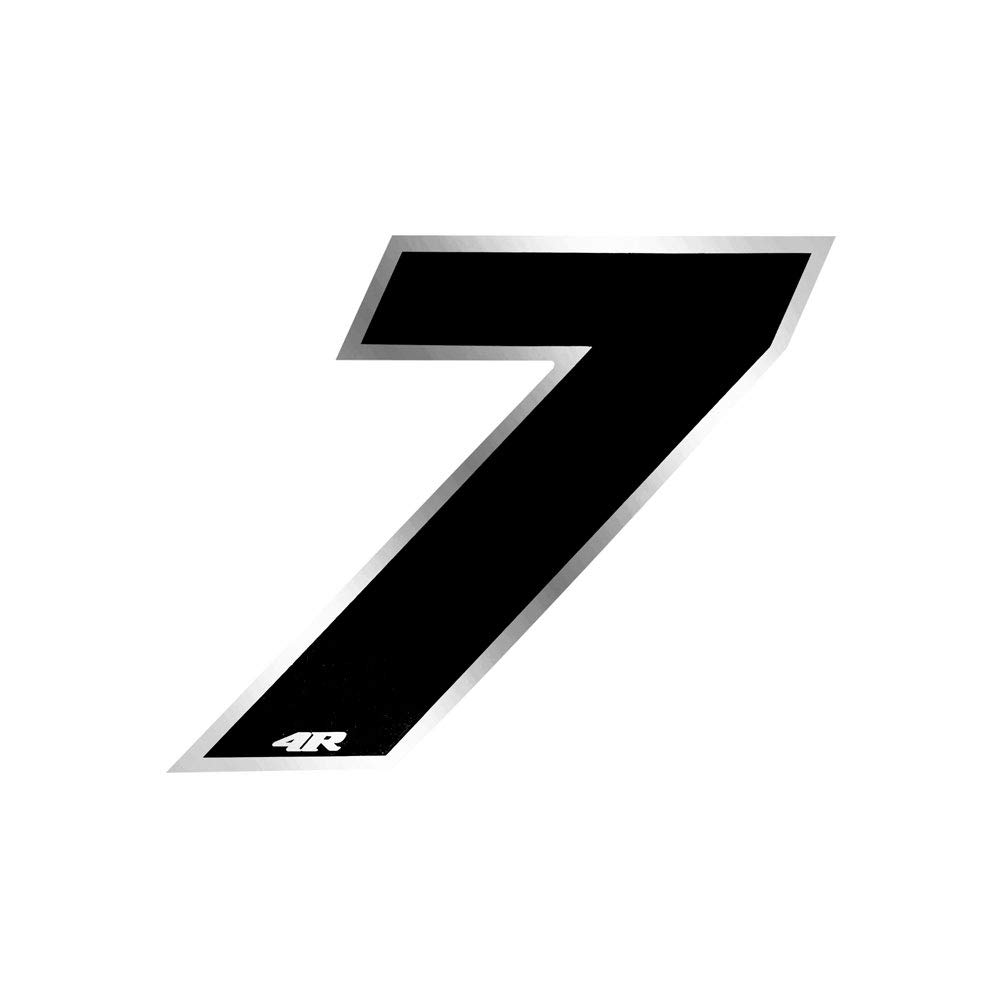 4R Quattroerre.it Racing Number 7 Anodized Mini, Black