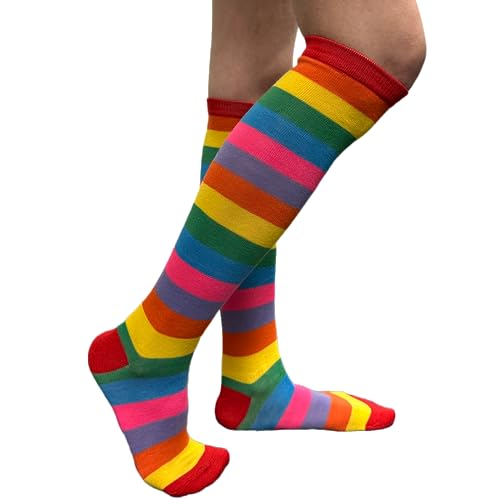 Image of SocksKnee Women Multi-Pack Colorful Variety Design Assorted Activewear Knee-High Stocking Socks, 9-11