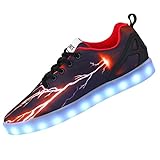 hibote Herren Leuchtende LED Sportschuhe USB Aufladung Schuhe 7 Farbe Turnschuhe Schuhe Sneaker Größe 39-45