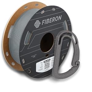 Polymaker Fiberon PA6-GF Glasfaser-Nylon-Filament, 1,75 mm, Grau, 500 g, verbesserte harte Kantenspule, Fiberon PA6-GF Nylon, verwindungsfrei, 1,75 mm, 3D-Druck-Filament