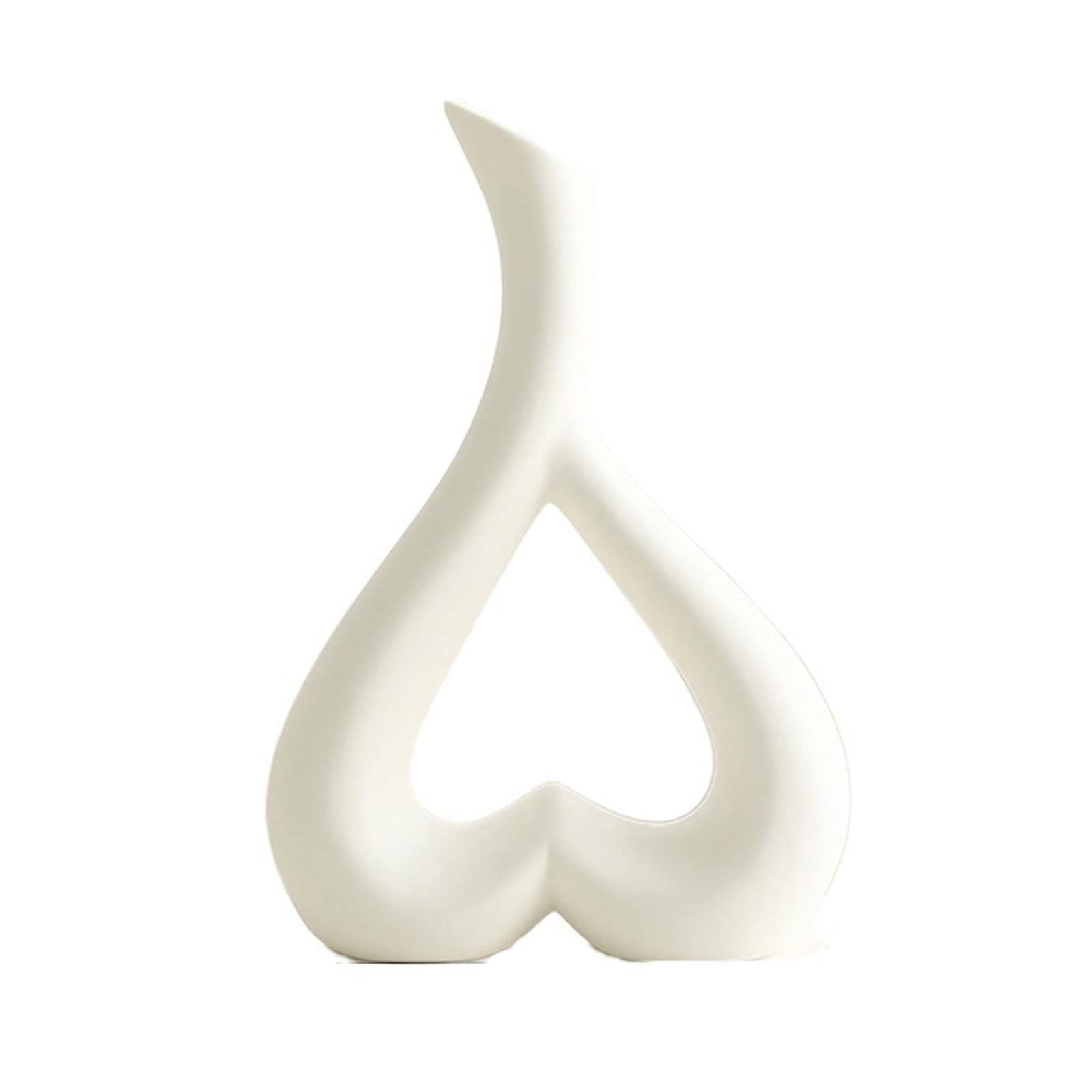 Vase en céramique blanche haut de gamme pour décoration d'intérieur contemporaine