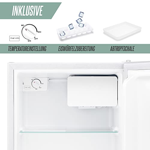 Heinrich´s Drankoelkast, 45 liter, klein, compact, stil: 41 db met vriesvak, mini-bar, tafelkoelkast; mini-koelkast met vriesvak; perfect geschikt voor kantoor, camping, tuin, outdoor (alpinewit) - Image 4