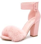 Jiu Du Women's Open Toe Wedge Heels Suede Ankle Strap Party Pumps