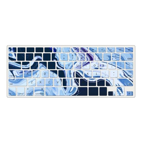 Carcasa MacBook Air 13 con diseño de mármol fluido JZ y protector de teclado 4