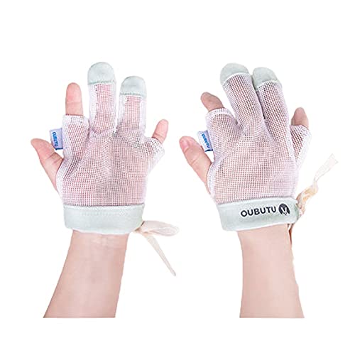 Thumb Sucking Stop Kids Baby Thumb Sucking Stop Kids Finger Guard, Stop Infant Finger Sucking No Scratch Thumb and Fingers Sucking Kit (Color : E, Size : XS)