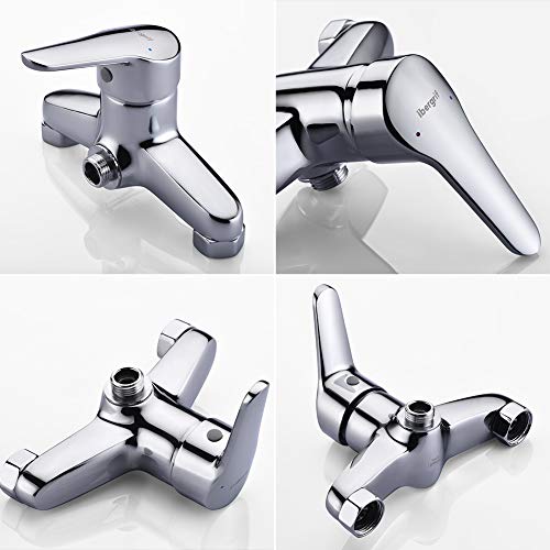 Ibergrif-Roma-Grifo-de-Ducha-Mezclador-de-Duchas-Monomando-para-Instalacion-en-Pared-Cromo