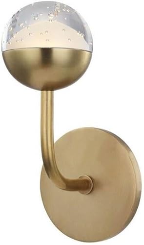 Hudson Valley Lighting Soporte de baño LED 1244-AGB, 4 luces, latón envejecido