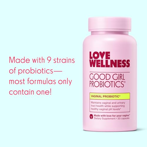 Love Wellness Good Girl Probiotics | Women\'s Vaginal Health Supplement | Vaginal Probiotics for Women pH Balance & Urinary Tract Health | Support Vaginal Odor & Flora | 30 Count