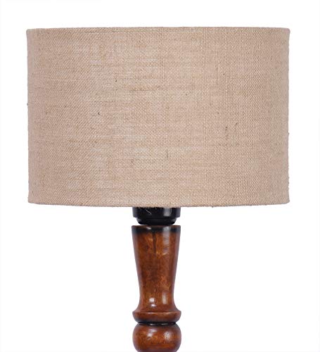 Image of Devansh Beige Jute Wooden Floor Lamp