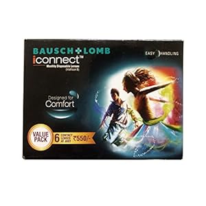 Bausch & Lomb Iconnect Monthly Disposable Contact Lens (6 Lens Pack -3.50)