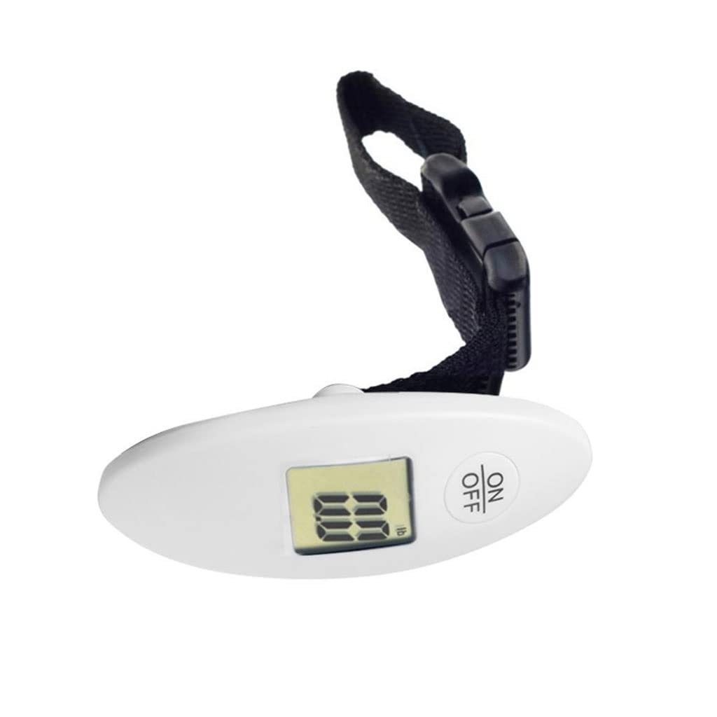 JFDBGU Digital Electronic Luggage Scale Portable Suitcase Scale Handled Travel Bag Weighting Fish Hook Hanging Scale(White)