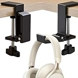 JAKO Headphone Stand for Desk, Aluminum Alloy Foldable Headphone Holder - Headset Stand Hook Mount, PC Gaming Headset Holder Under Desk Clamp for Office, Computer, Student Class Table, Handmade Table