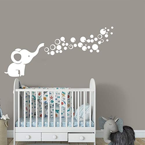 Vinilo Decorativo Infantil Elefante Blanco 13.7x22.4 in miniatura 4