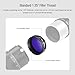 Astromania Telescope Filter, Planetary Filter with Metal Frame for Astronomical Telescope Eyepiece, 1.25 Inch Telescope #47 Dark Blue Color filter for Enhancing Contrast in Lunar Planetary Observation