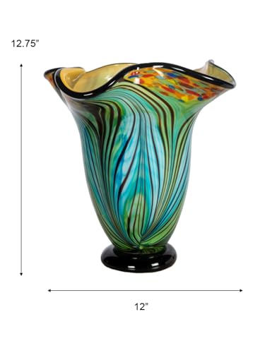 Dale Tiffany AV15415 Kalmia Hand Blown Art Glass Vase - Image 4