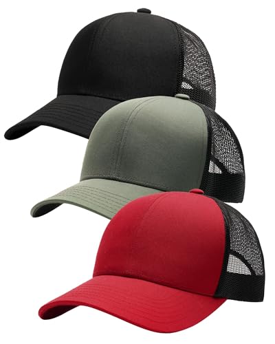Image of FURTALK Mens Trucker Hat Structured Mesh Baseball Cap Adjustable Classic Mens Hat