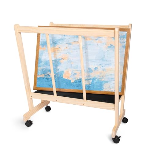 GENMOUS Wooden Art Display & Storage Rack