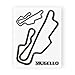 4R Quattroerre.it Quattroerre 6328 Adesivo Circuito Mugello Tabella Dimensioni 10 x 12 cm