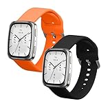 kwmobile 2x Cinturino TPU Silicone Fibbia Compatibile con Garmin 20mm Amazfit Active 2 Square/Amazfit Active 2 Cinturino - Cinturini 14-22 cm